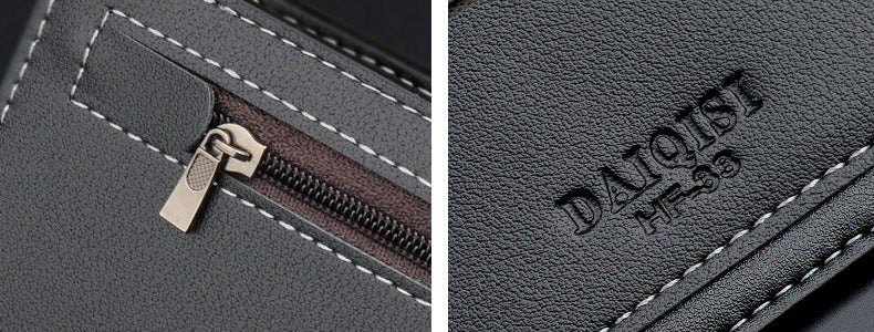 NEW Men Luxury PU Leather Wallet ID Credit Bank Card Holder Purse Checkbook Money Long Clutch Bifold Male Standard Wallets
