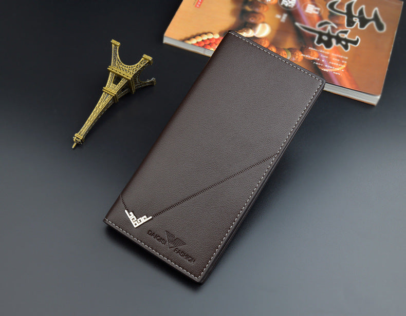 NEW Men Luxury PU Leather Wallet ID Credit Bank Card Holder Purse Checkbook Money Long Clutch Bifold Male Standard Wallets