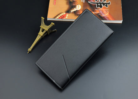 NEW Men Luxury PU Leather Wallet ID Credit Bank Card Holder Purse Checkbook Money Long Clutch Bifold Male Standard Wallets