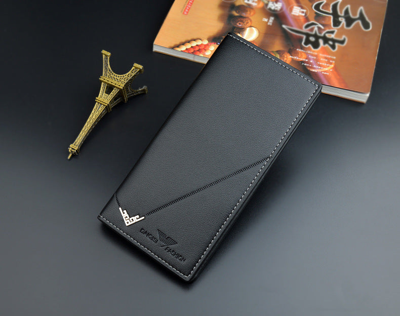 NEW Men Luxury PU Leather Wallet ID Credit Bank Card Holder Purse Checkbook Money Long Clutch Bifold Male Standard Wallets