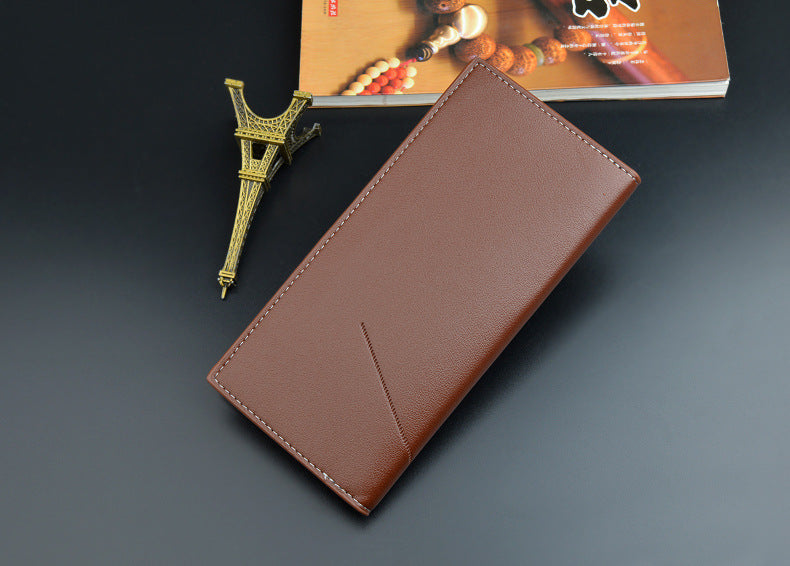 NEW Men Luxury PU Leather Wallet ID Credit Bank Card Holder Purse Checkbook Money Long Clutch Bifold Male Standard Wallets