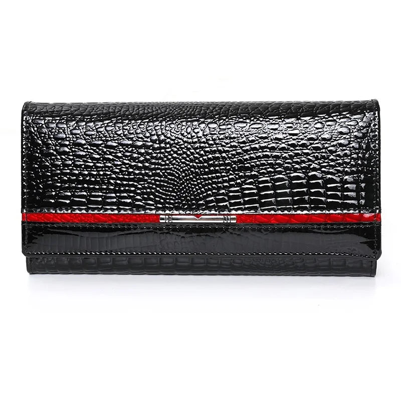 Luxury Brand Ladies Wallet Genuine Leather Purse Bag Long Real Cow Leather Woman Wallet for Coins and Cards