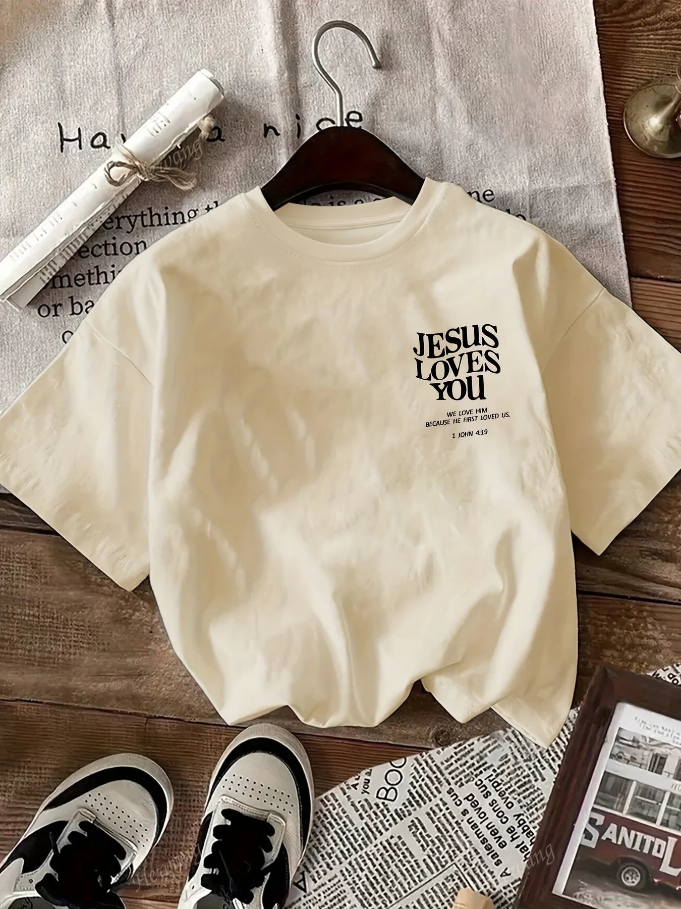 2026 New Women's Round Neck Letter Print Fashion Short Sleeve Casual T-Shirt, 