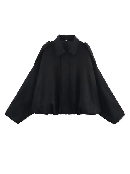 Retro Style Suede Jacket Zipper Collar Outerwear for Women Medium Thickness Long Sleeve Street Fashion Loose Fit Autumn Winter