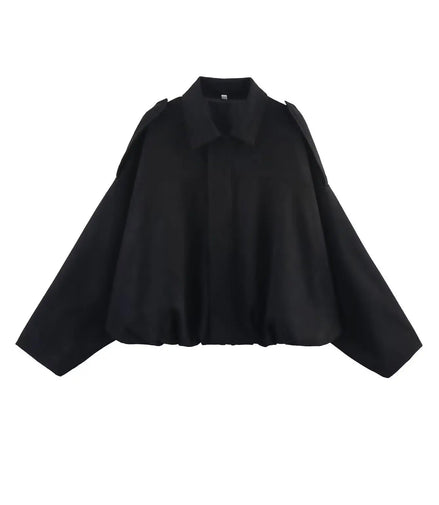 Retro Style Suede Jacket Zipper Collar Outerwear for Women Medium Thickness Long Sleeve Street Fashion Loose Fit Autumn Winter