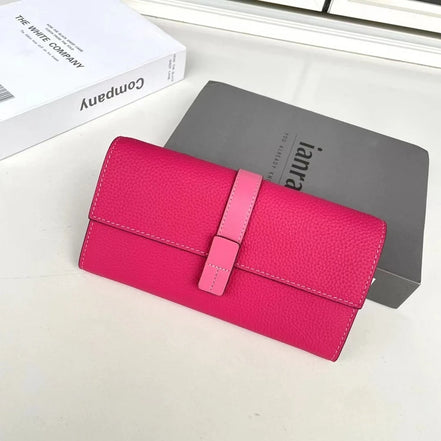 Luxury Genuine Leather Women Long Wallet  Female Card Holder Clutch Bag Classic Ladies Fashion Design Leather Coin Purse