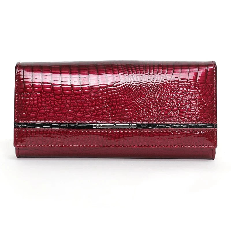 Luxury Brand Ladies Wallet Genuine Leather Purse Bag Long Real Cow Leather Woman Wallet for Coins and Cards