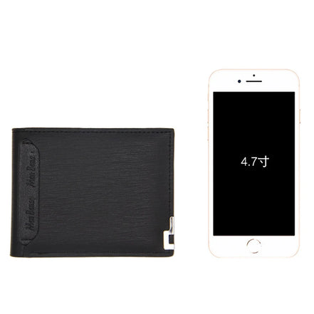 Men's Luxury PU Leather Wallet - Slim Short Card Holder, Designer Billfold Purse for Men (Portable & Stylish)