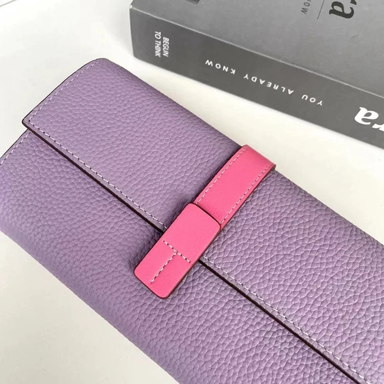 Luxury Genuine Leather Women Long Wallet  Female Card Holder Clutch Bag Classic Ladies Fashion Design Leather Coin Purse