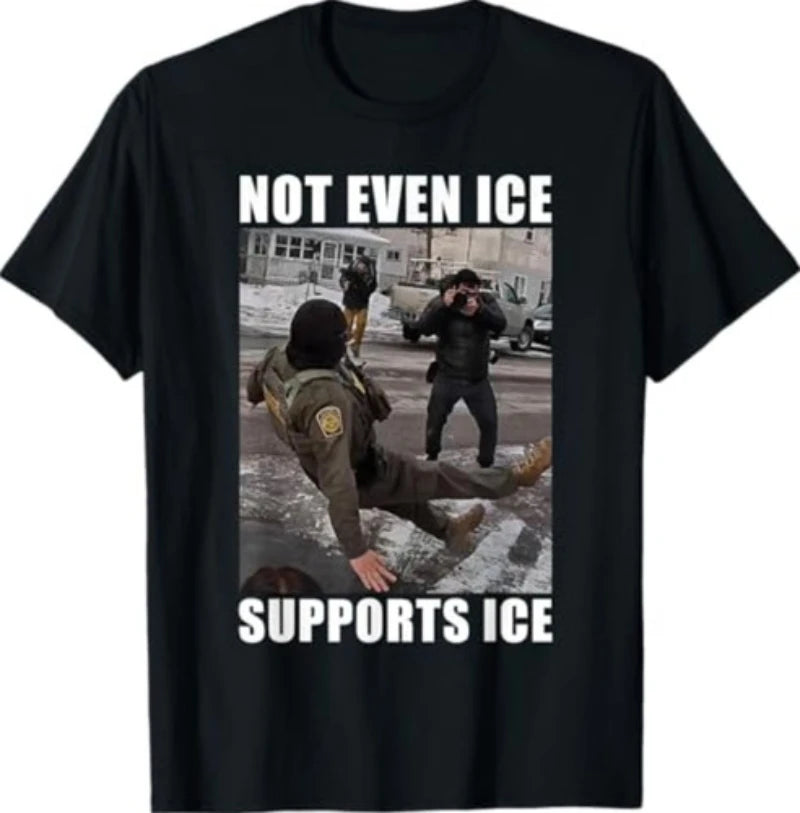 Even ice doesn't support ice Casual and stylish T-shirt Couple's pure cotton loose-fitting streetwear top  graphic t shirts