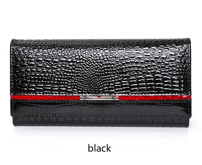 Luxury Brand Ladies Wallet Genuine Leather Purse Bag Long Real Cow Leather Woman Wallet for Coins and Cards