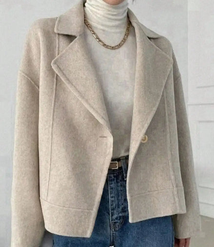 Women's Fall Winter Jacket Dress, Retro Simple Style Casual Full Match Cardigan, Ladies Autumn Winter, Fashionable Women's Cloth
