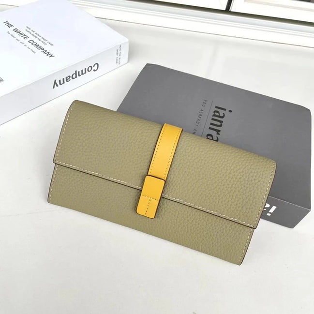 Luxury Genuine Leather Women Long Wallet  Female Card Holder Clutch Bag Classic Ladies Fashion Design Leather Coin Purse
