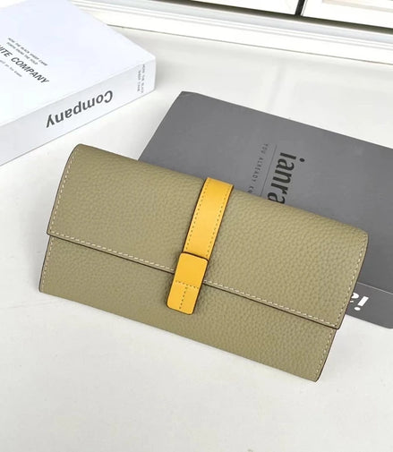 Luxury Genuine Leather Women Long Wallet  Female Card Holder Clutch Bag Classic Ladies Fashion Design Leather Coin Purse