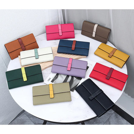 Luxury Genuine Leather Women Long Wallet  Female Card Holder Clutch Bag Classic Ladies Fashion Design Leather Coin Purse