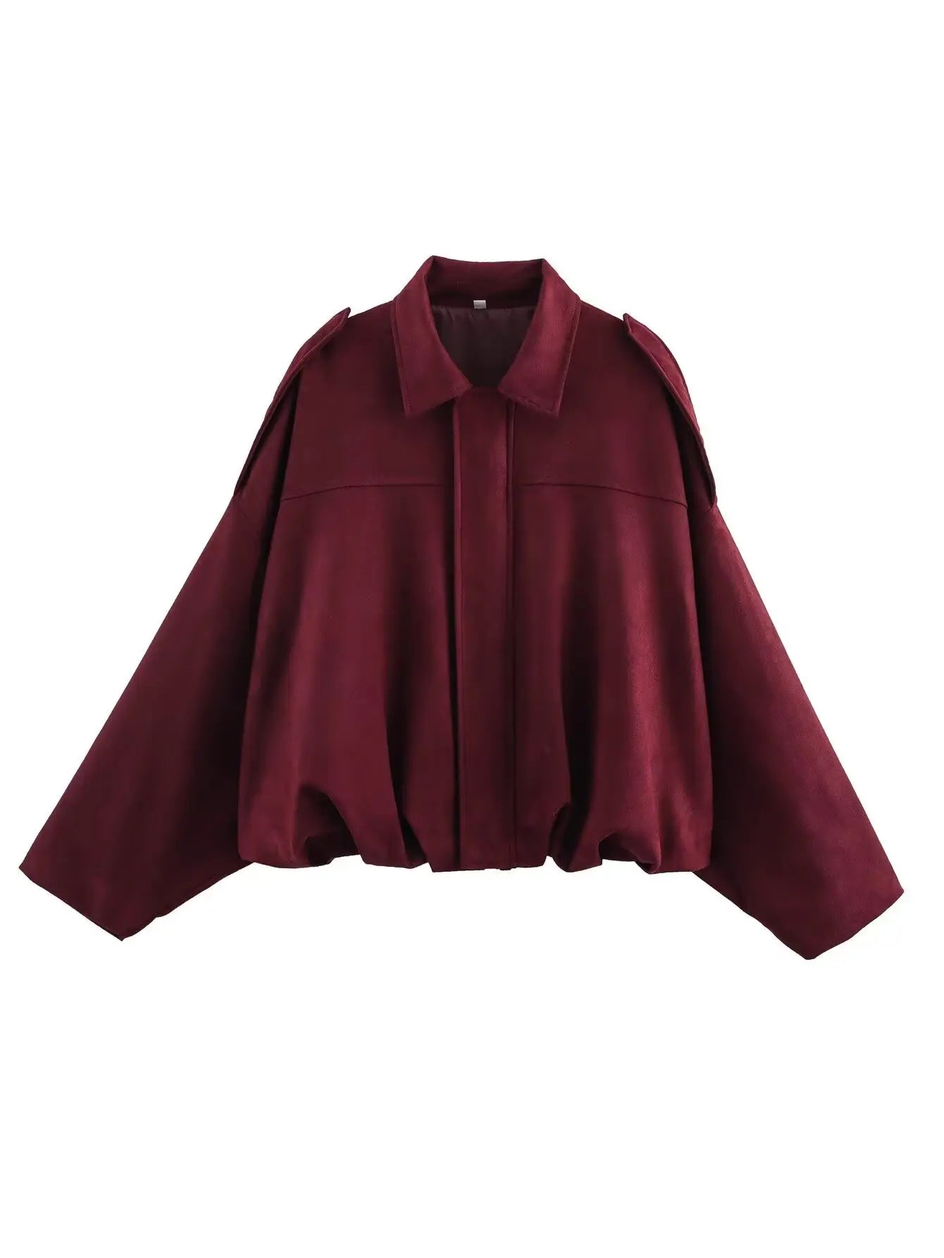 Retro Style Suede Jacket Zipper Collar Outerwear for Women Medium Thickness Long Sleeve Street Fashion Loose Fit Autumn Winter