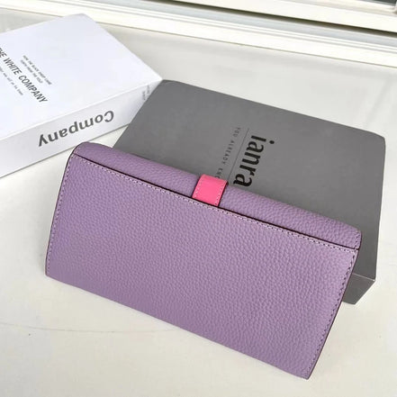 Luxury Genuine Leather Women Long Wallet  Female Card Holder Clutch Bag Classic Ladies Fashion Design Leather Coin Purse