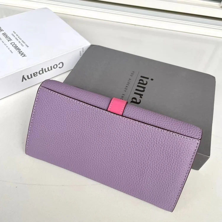 Luxury Genuine Leather Women Long Wallet  Female Card Holder Clutch Bag Classic Ladies Fashion Design Leather Coin Purse