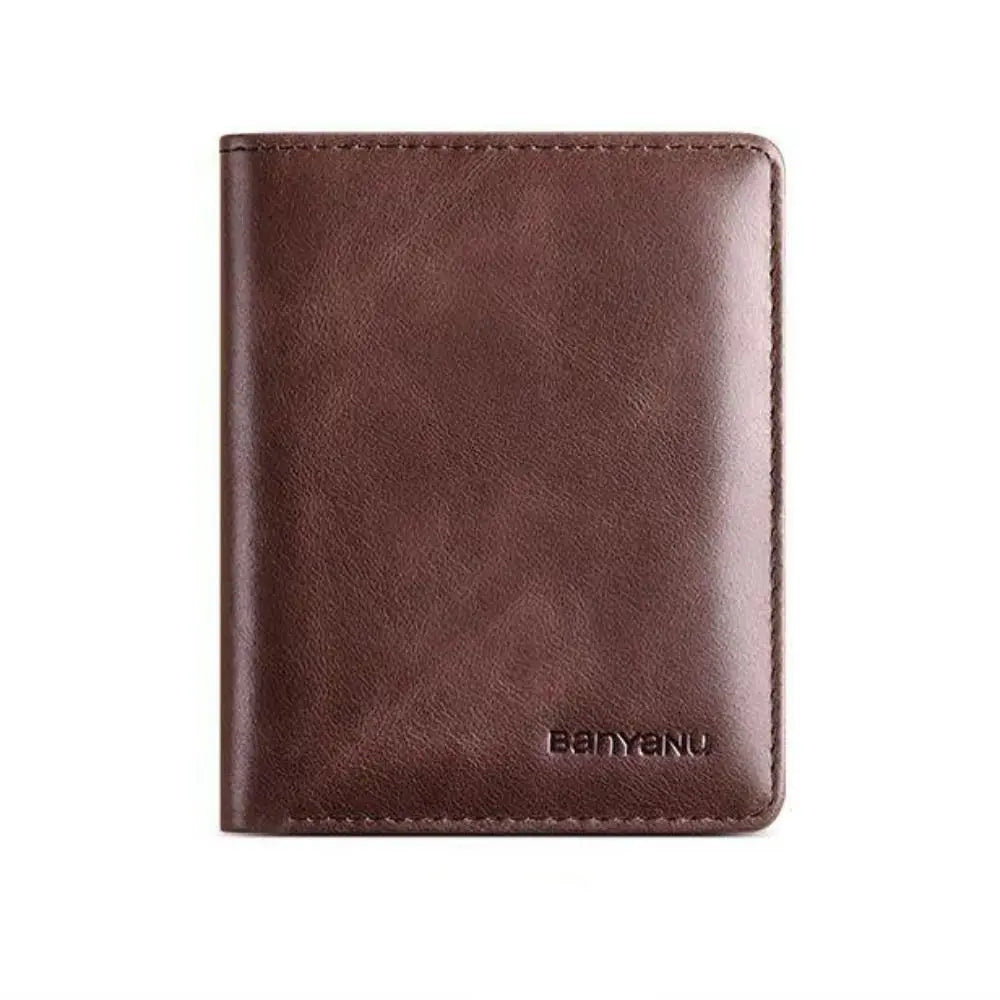 Vintage Leather Mini Wallets for Men RFID Card Holder Money Clip Slim Male  Purse Men's Wallet Bag