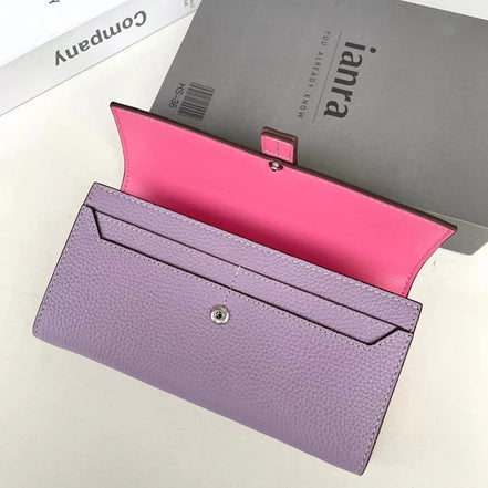 Luxury Genuine Leather Women Long Wallet  Female Card Holder Clutch Bag Classic Ladies Fashion Design Leather Coin Purse
