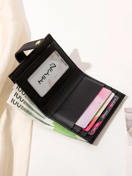 Luxury Classic Folding Wallet Small Lightweight Women's Wallet Retro Print Mini Card Holder Multi-function ID Card Coin Purse