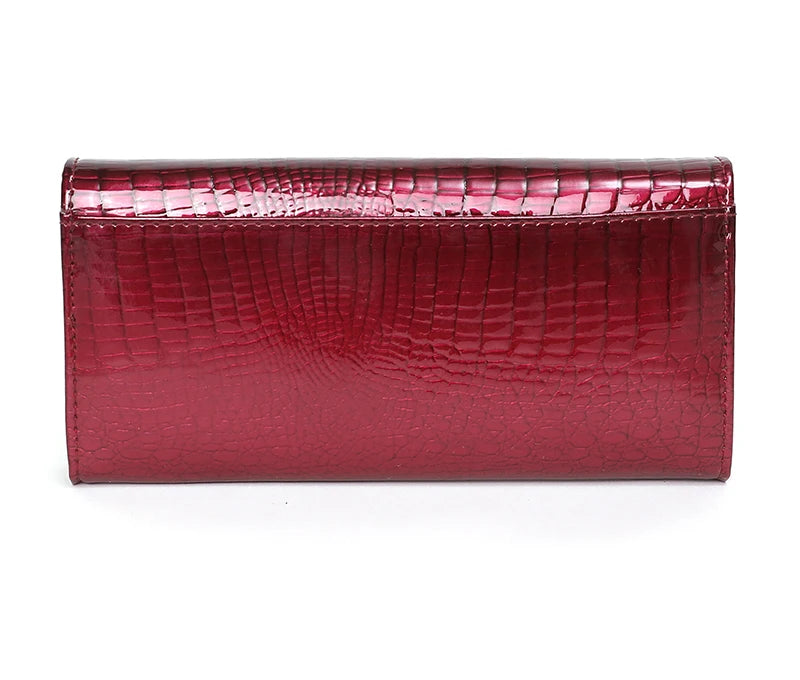 Luxury Brand Ladies Wallet Genuine Leather Purse Bag Long Real Cow Leather Woman Wallet for Coins and Cards