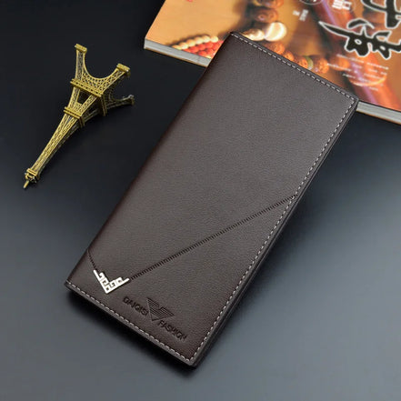 NEW Men Luxury PU Leather Wallet ID Credit Bank Card Holder Purse Checkbook Money Long Clutch Bifold Male Standard Wallets