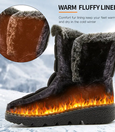 Women's Boots 2025 Trend Winter Shoes For Woman Winter Boots Ankle Low Heels Botas Mujer Waterproof Snow Boots With Fur Shoes