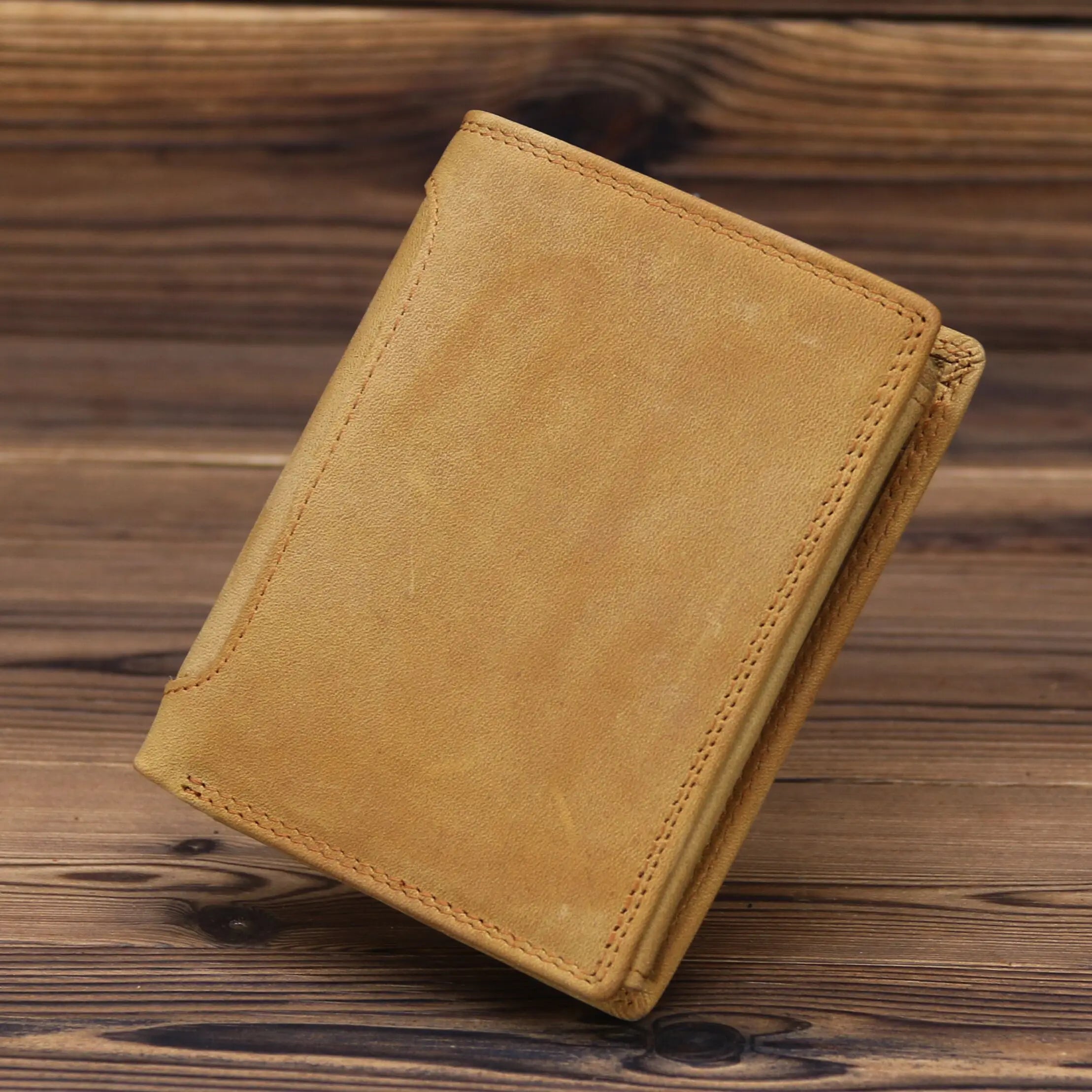 Genuine Leather Wallet for Men Mini Money Bags Short Purse Credit Card Holder Cash Coin Pocket Male Small Solid Standard Wallets
