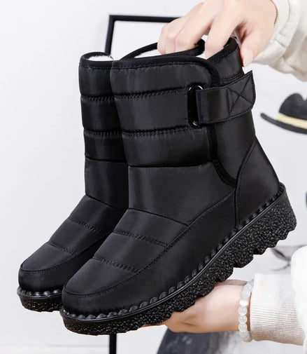 Waterproof Winter Boots for Women 2025 New Faux Fur Long Plush Snow Boots Woman Platform Shoes Warm Cotton Couples Ankle Boots