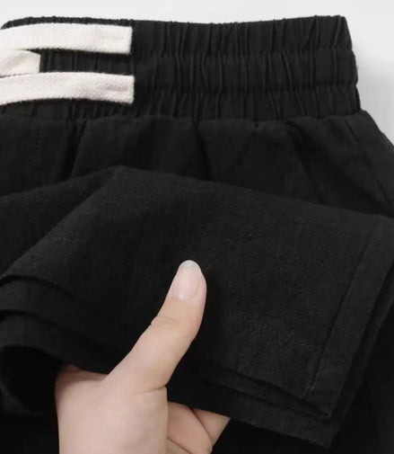 l Linen Cotton Linen Casual Straight Leg Pants Breathable Mungo Elastic ket Sle Lazy Feeling Trousers
