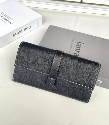 Luxury Genuine Leather Women Long Wallet  Female Card Holder Clutch Bag Classic Ladies Fashion Design Leather Coin Purse