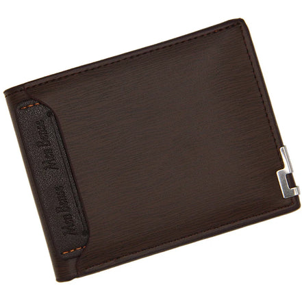 Men's Luxury PU Leather Wallet - Slim Short Card Holder, Designer Billfold Purse for Men (Portable & Stylish)