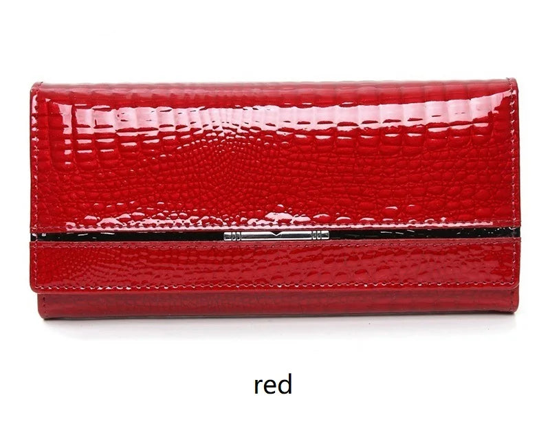 Luxury Brand Ladies Wallet Genuine Leather Purse Bag Long Real Cow Leather Woman Wallet for Coins and Cards