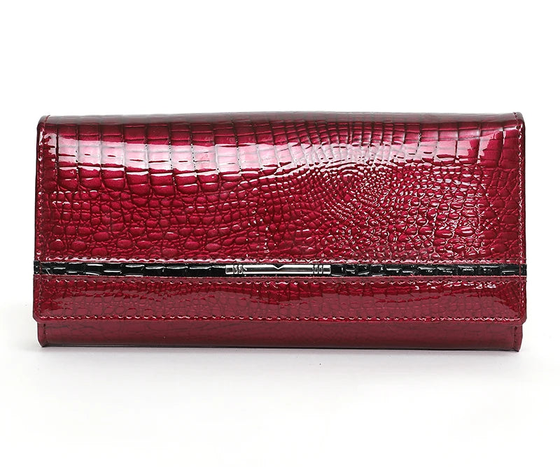 Luxury Brand Ladies Wallet Genuine Leather Purse Bag Long Real Cow Leather Woman Wallet for Coins and Cards