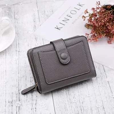 Luxury Brand Women Wallets Red Black PU Leather Small Mini Coin Purse Hasp Card Holder Lady Wallet Zipper Female Leather Buckle