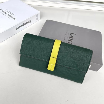 Luxury Genuine Leather Women Long Wallet  Female Card Holder Clutch Bag Classic Ladies Fashion Design Leather Coin Purse