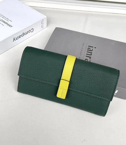 Luxury Genuine Leather Women Long Wallet  Female Card Holder Clutch Bag Classic Ladies Fashion Design Leather Coin Purse