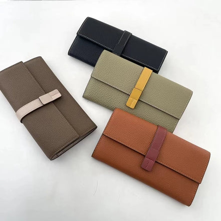 Luxury Genuine Leather Women Long Wallet  Female Card Holder Clutch Bag Classic Ladies Fashion Design Leather Coin Purse