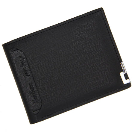 Men's Luxury PU Leather Wallet - Slim Short Card Holder, Designer Billfold Purse for Men (Portable & Stylish)