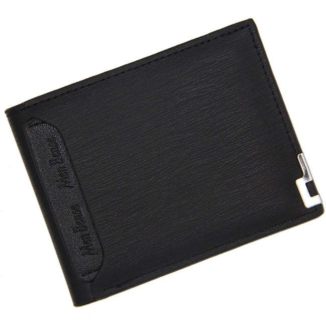 Men's Luxury PU Leather Wallet - Slim Short Card Holder, Designer Billfold Purse for Men (Portable & Stylish)