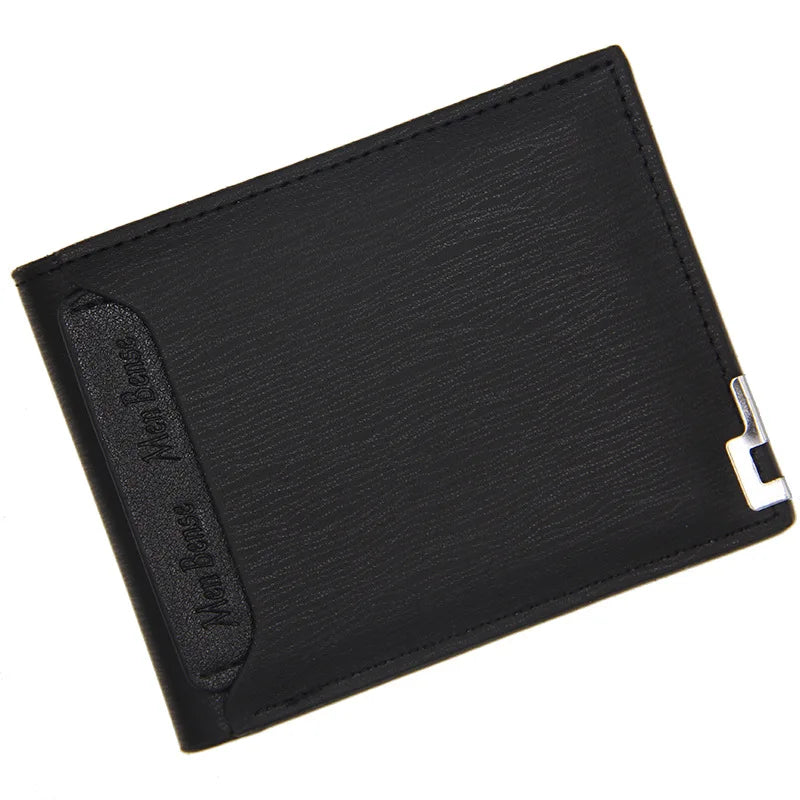Men's Luxury PU Leather Wallet - Slim Short Card Holder, Designer Billfold Purse for Men (Portable & Stylish)