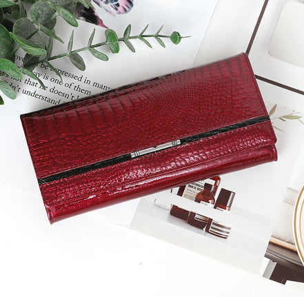 Luxury Brand Ladies Wallet Genuine Leather Purse Bag Long Real Cow Leather Woman Wallet for Coins and Cards