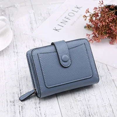 Luxury Brand Women Wallets Red Black PU Leather Small Mini Coin Purse Hasp Card Holder Lady Wallet Zipper Female Leather Buckle