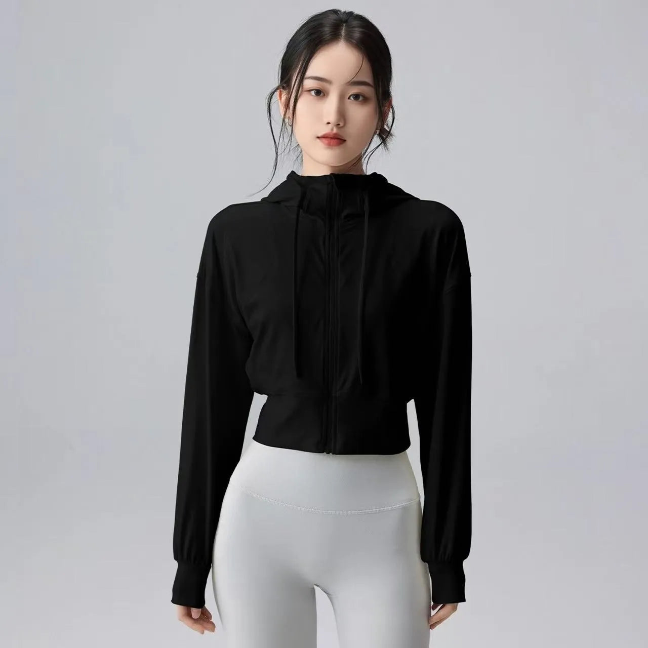 Hooded casual jacket women's outdoor loose sports jacket