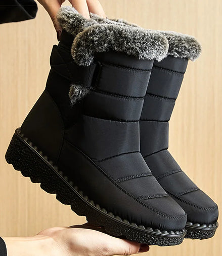 Women's Boots 2025 Trend Winter Shoes For Woman Winter Boots Ankle Low Heels Botas Mujer Waterproof Snow Boots With Fur Shoes