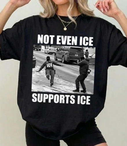 Even ice doesn't support ice Casual and stylish T-shirt Couple's pure cotton loose-fitting streetwear top  graphic t shirts