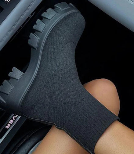 Women Boots 2025 Platform Boots For Autumn Winter Shoes Slip On Platform Shoes Women Ankle Boots White Heels Short Botas Mujer