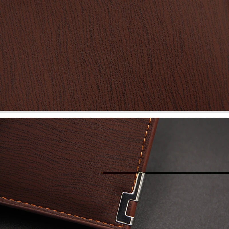 Men's Luxury PU Leather Wallet - Slim Short Card Holder, Designer Billfold Purse for Men (Portable & Stylish)