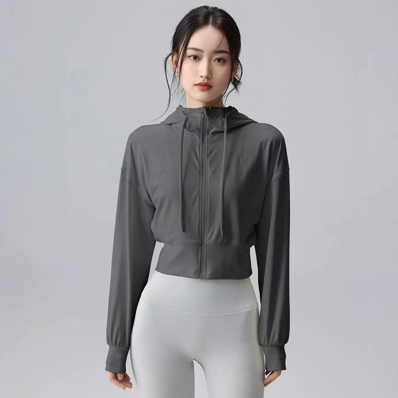 Hooded casual jacket women's outdoor loose sports jacket
